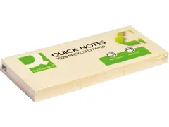 Quick Notes Recycled 38x51mm 100 Vel 3 Blokken Geel