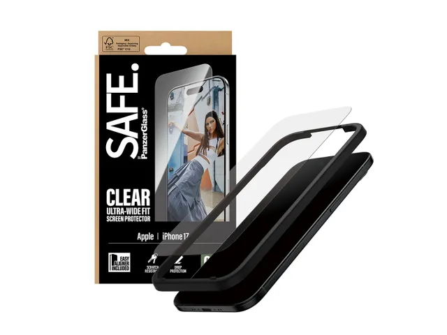PanzerGlass SAFE. by Screen Protector iPhone Air | Ultra-Wide Fit w