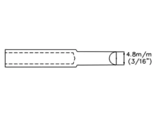 Soldeerpunt - Beitelvorm - 4.8mm (3/16 Inch)