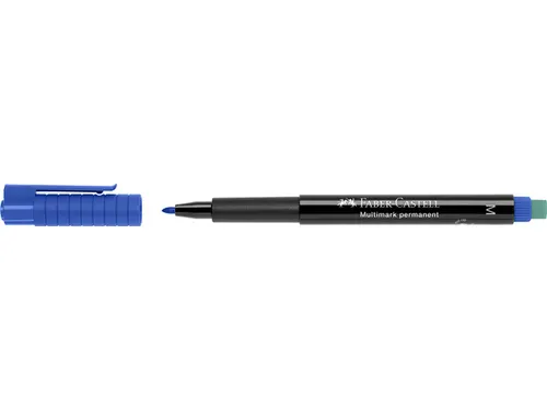 Marker Faber-Castell Multimark permanent M blauw