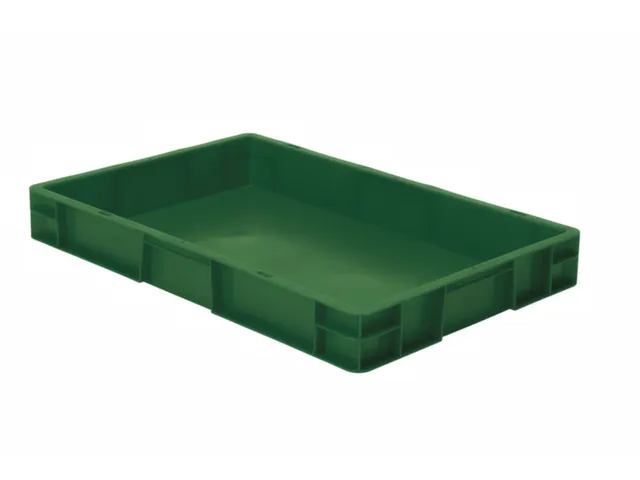 Euronorm-stapelbak 14.5l 75x600x400mm Wanden/bodem Gesloten Groen