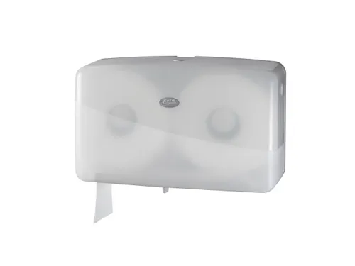 Euro Pearl 431007 WHITE jumbo duo-mini toiletrolhouder