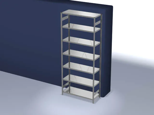 magazijnstelling,grondveld,HxBxD 3000x1360x535mm,vakl. 185kg