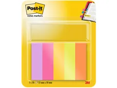 Markeerstrook Post-it 670-5-TFEN 15x50mm Energetic 5 stuks