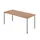 bureau,HxBxD 680-820x1800x800mm,blad notenboom,4voeten zilverkleurig