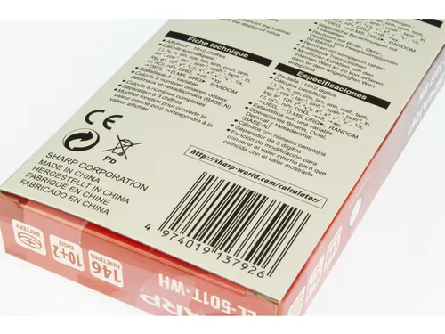 Calculator Sharp EL501TWH zwart-wit wetenschappelijk