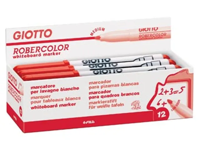 Robercolor whiteboardmarker medium ronde punt rood