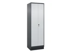 armoire vestiaire noir et blanc HxlxP 1950x600x500mm 2compart.