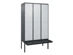 Dubbeldekse dekenkist,HxBxD 2120x1200x815mm,3x2vak.,vak B 400mm