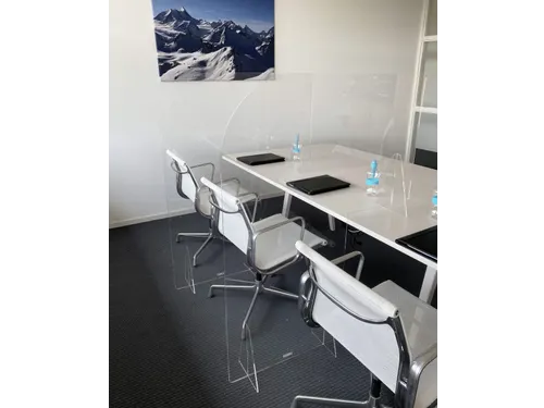 Plexiglas vergaderboogscherm 140x105cm