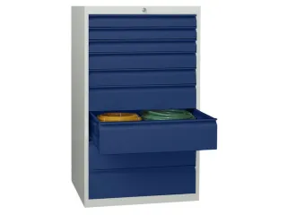 ladekast HxBxD 1200x715x600mm 9laden slot RAL7035 front RAL5010 - 2