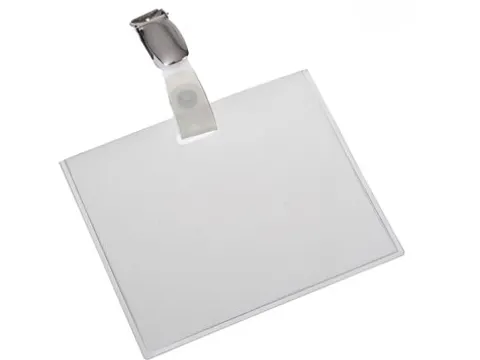 Badgehouder Met Strip En Clip 90 X 60 Mm Gesloten
