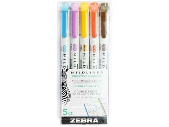 MILDLINER markeerstift Deepwarm 5 x assorti kleuren dubbele punt