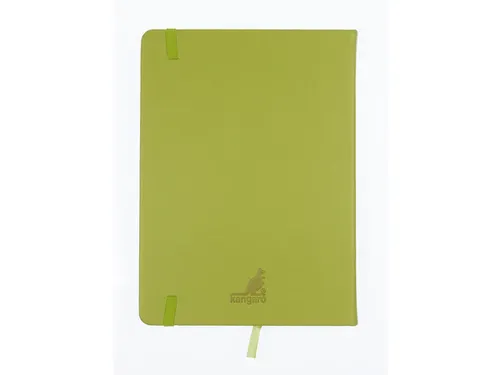 Schetsboek Kangaro A5 lime green PU HC 80 vel 140gr roomwit met elasti