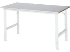 werkbank,HxBxD 760-1080x1500x800mm,houtblad,m. zinklaag