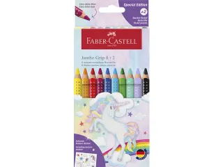 Kleurpotlood Faber-Castell Jumbo Grip Unicorn 8+2 incl. stickervel - 2