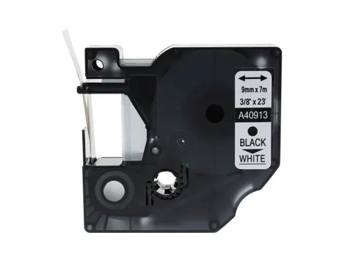 Labeltape Dymo Compatible 40913 D1 9mmx7m Zwart Op Wit