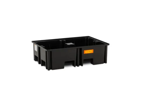 PE-opvangbak,v. 2x200l vat,opvangvol. 220l,HxBxD 360x1230x830mm