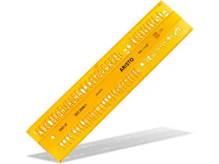 Lettersjabloon Aristo 5mm H-profiel schriftvorm B recht - 3