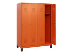 schoollocker,HxBxD 1630x1200x500mm,4vak,vak B 300mm,cil.-slot,voeten