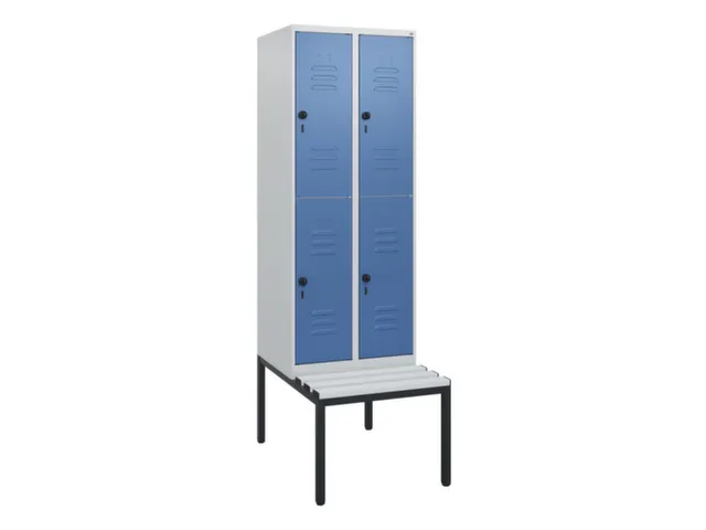 Dubbeldekse dekenkist,HxBxD 1950x600x815mm,2x2vak.,vak B 300mm