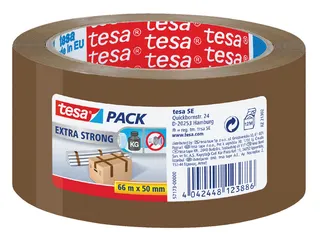 Verpakkingstape Tesapack Extra Strong 50mmx66m PVC Bruin - 1
