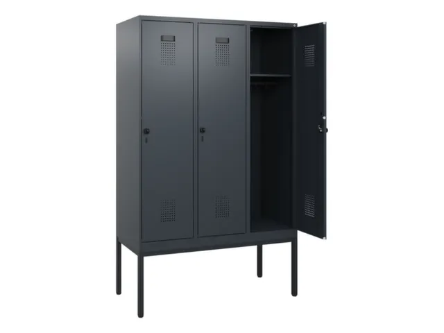 schoollocker,HxBxD 1950x1200x500mm,3vak,vak B 400mm,draaigrendel