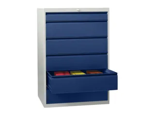ladekast HxBxD 1200x715x600mm 6laden slot RAL7035 front RAL5010 - 2