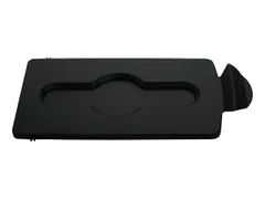 Deksel Rubbermaid Slim Jim Recyclestation gesloten zwart