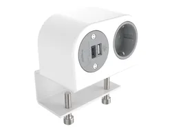 Desktop stekkerdoos Power Phase 1x Schuko + USB A en C 25W Wit