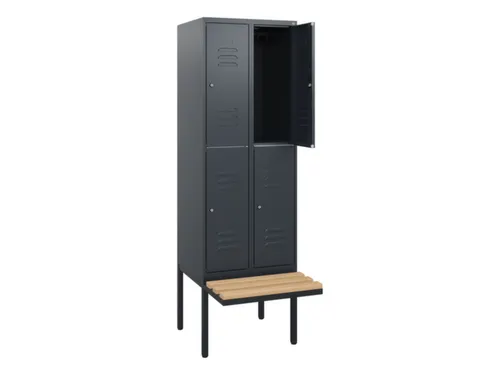 Dubbeldekse dekenkist,HxBxD 1950x600x815mm,2x2vak.,vak B 300mm