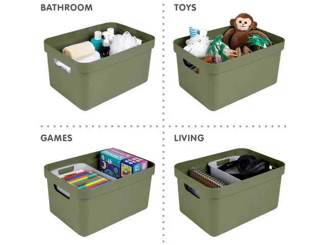Sigma Home opbergbox 13L donkergroen - 35x24,6x18,3cm