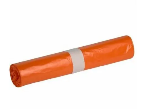 Afvalzak 70x110cm Oranje T25 120 Liter 25x20st