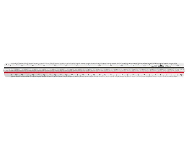 schaalstok Möbius & Ruppert 30cm wit/gekleurd architekt 1