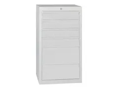 ladekast 900x500x500mm 6laden cilinderslot RAL7035 front RAL7035