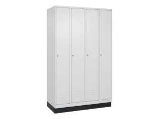 locker,HxBxD 1950x1200x500mm,4vak,vak B 300mm,cil.-slot,sokkel - 1