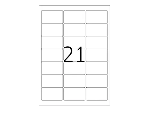 Xerox Multi-use Labels wit permanent 38x63mm 003R96298 2100 stuks