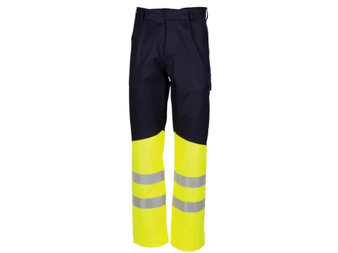 Pantalon de travail HAVEP 80008 jaune fluo/bleu marine Taille 56
