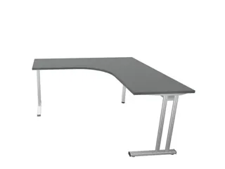 bureau in vrije vorm,HxBxD 740x1600x1600mm,vrije vorm,MS-donkergrijs - 3