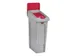 Couvercle Rubbermaid pour Station de recyclage Slim Jim fermé rouge