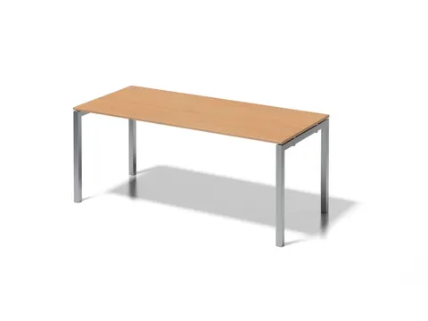 bureau HxBxD 740x1800x800mm blad beuken 4-voeten zilverkleurig