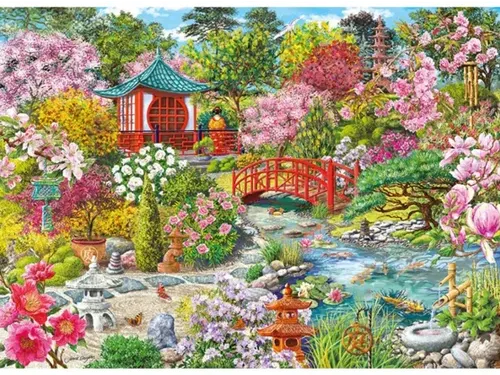 Puzzel Gibsons Japanese Garden 1000 stukjes
