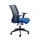 Bureaustoel,Synchroonmech.,M. Armleuningen,Zitting Schuimstof Blauw