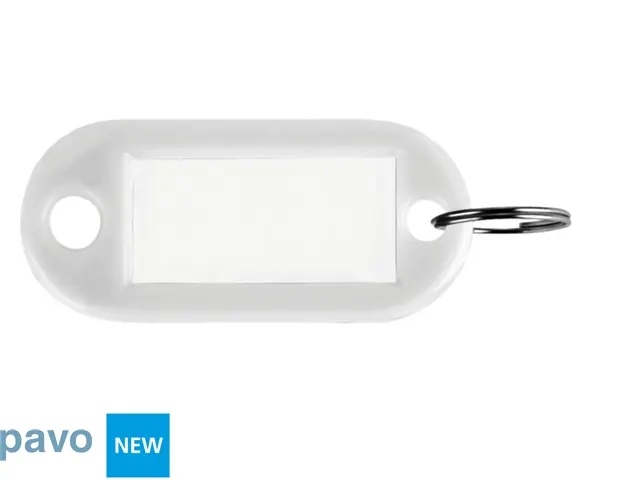 Sleutellabel Pavo kunststof wit 100 stuks