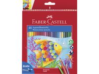 Aquarelpotlood Faber-Castell kinder etui 48 stuks met slijper en pense