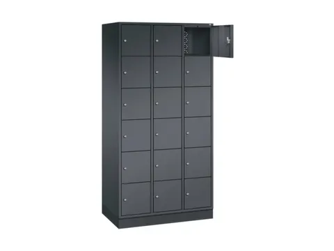 lockerkast,HxBxD 1950x920x500mm,3x6vakken,cil.-slot,sokkel