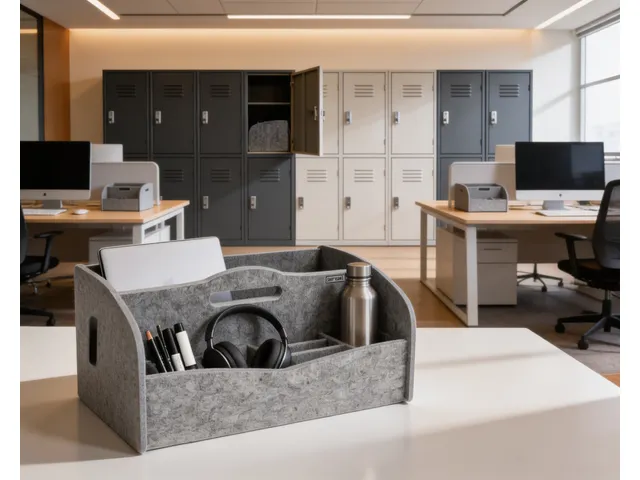 Lockerbox PET-vilt Groot grijs