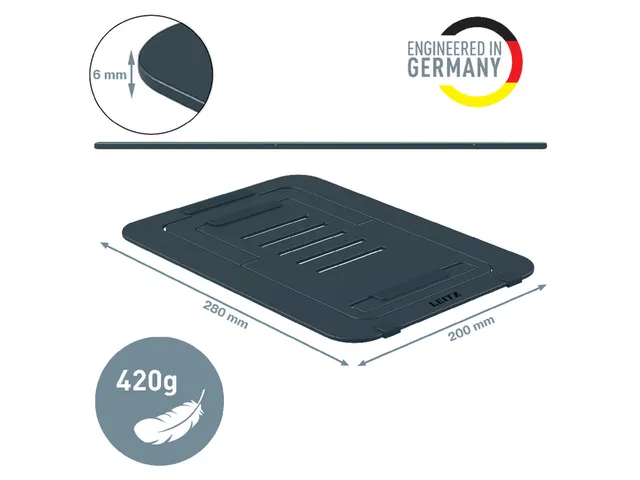 Support ordinateur portable Leitz Ergo aluminium plat réglable