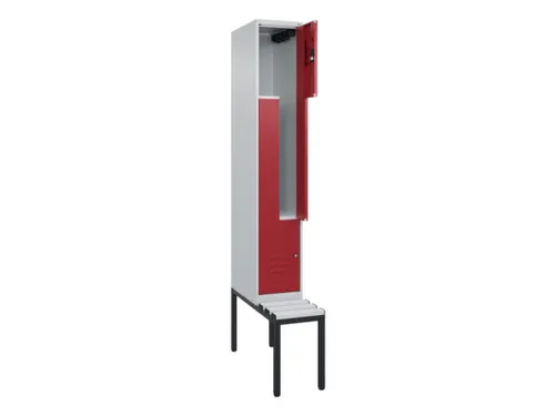 Z-garderobekast,HxBxD 2120x300x815mm,2vak,vak B 300mm,cil.-slot
