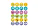 Sticker Etiket Herma 6818 Smiley Glitter Folie 24 stuks